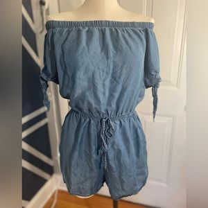 Iris denim romper